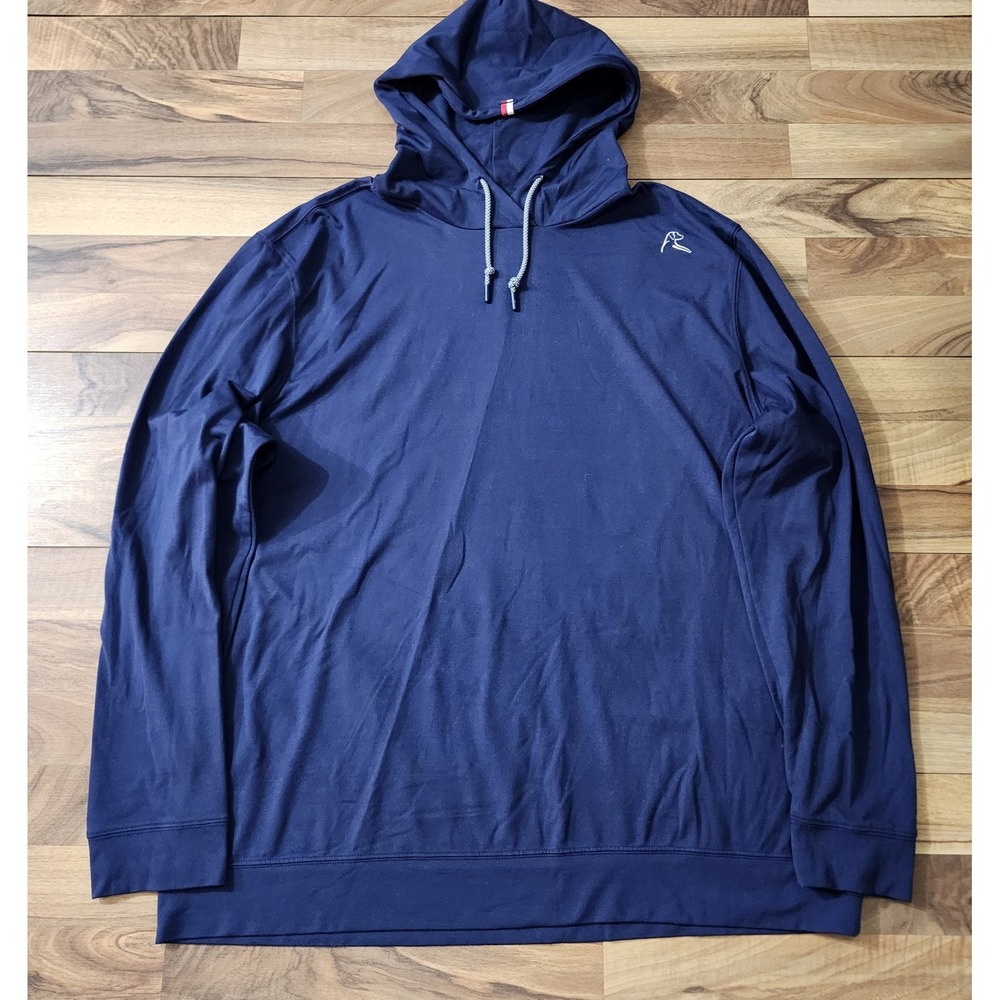 Rhoback Hesi Performance Hoodie Men's Fleet Navy Long Sleeve Pullover Size XXL - Picture 2 of 11